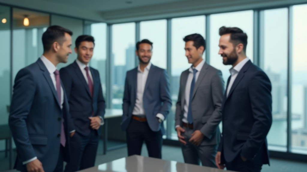 Professional team in meeting room setting, showing respectful interaction and professional boundaries